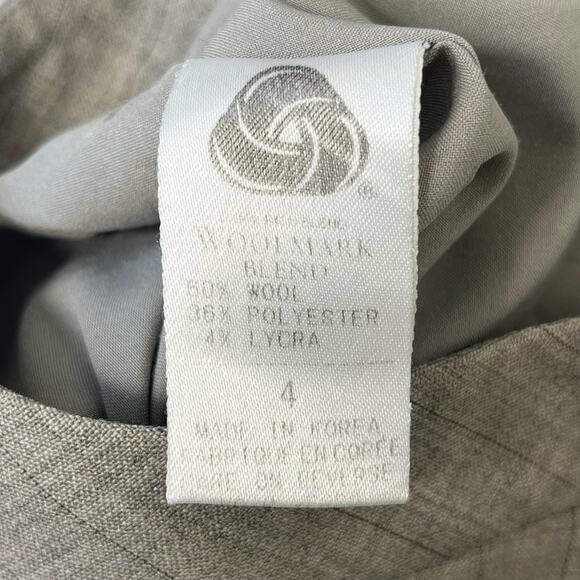 Tahari Wool Blend Wide Leg Lined Flowy Business Work Dress Pants 4 - Picture 4 of 12